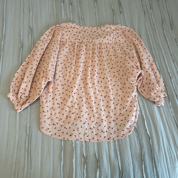 Madewell Floral Pink Blouse | Size M - Picture 4 of 4
